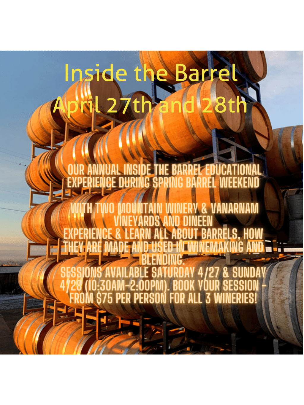 Product Image for Inside the Barrel Saturday, April 27th